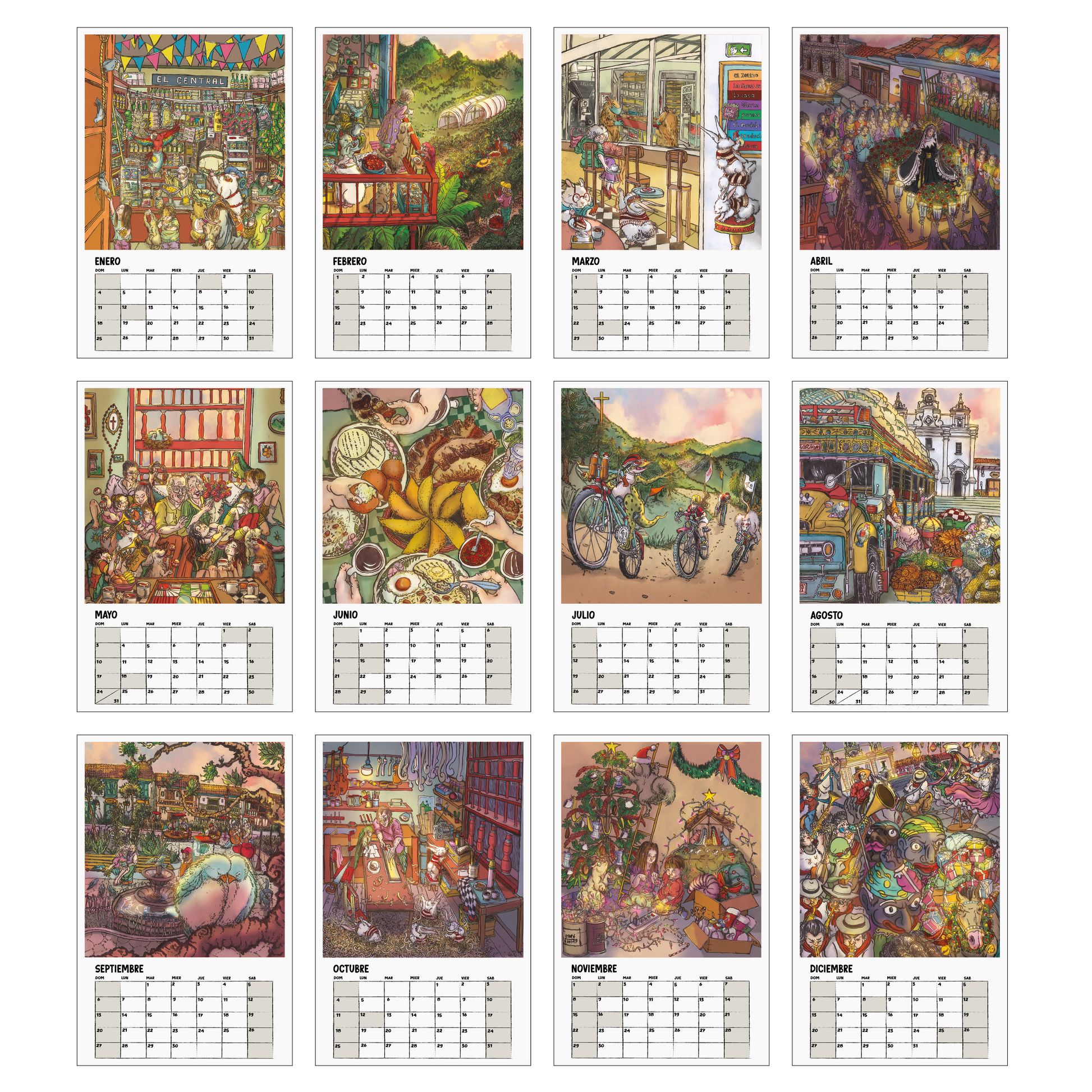 Calendario ilustrado 2026