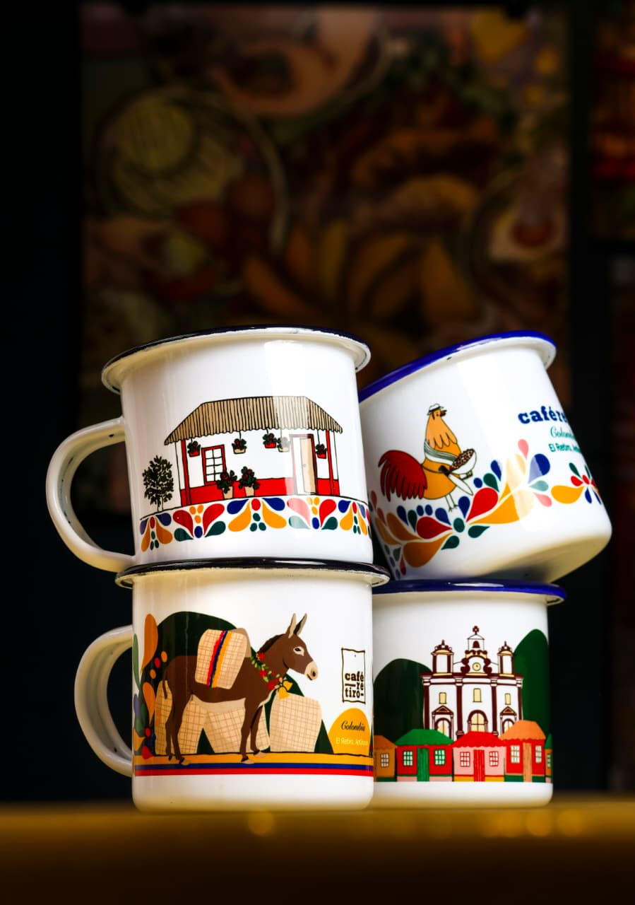 4 Mugs peltre 6oz café retiro